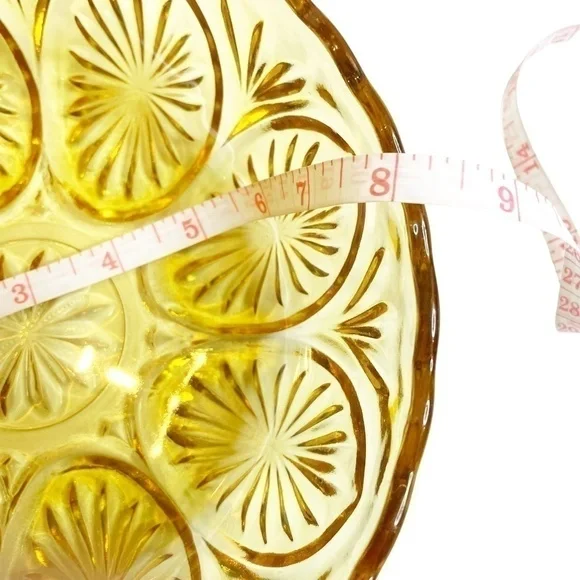 2 Vintage Indiana Glass Co Star Cameo Medallion Yellow Bowls 💛 - Picture 10 of 10